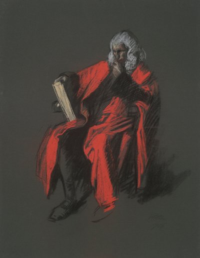 Étude pour la figure du juge en chef Thomas McKean - Edwin Austin Abbey