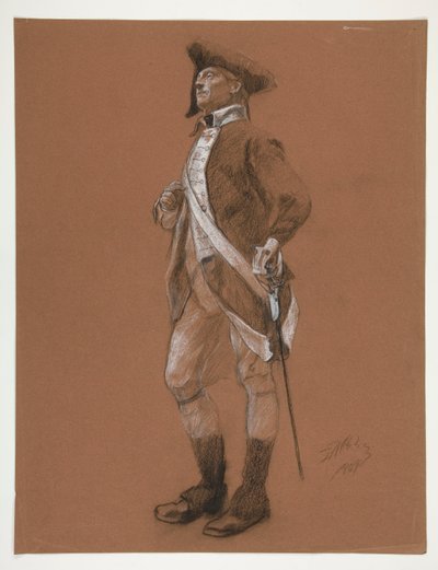 Étude pour la figure du général Anthony Wayne - Edwin Austin Abbey