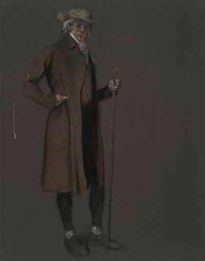 Étude pour la figure de John Bartram - Edwin Austin Abbey