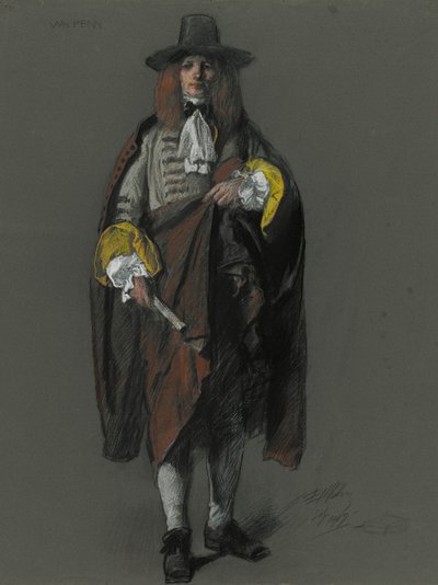Étude pour la figure de William Penn - Edwin Austin Abbey