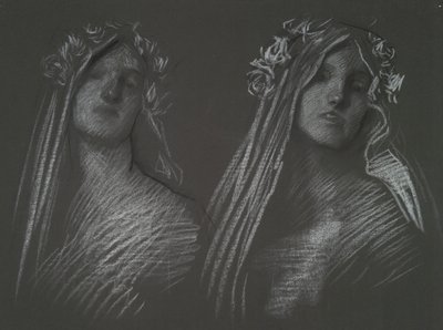 Étude pour la tête de Blanchefleur - Edwin Austin Abbey