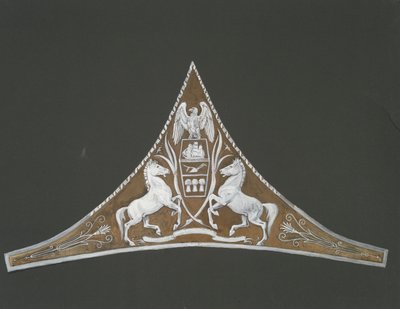 Étude pour un détail décoratif triangulaire, au capitole de l
