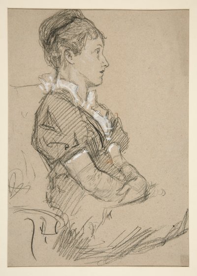 Étude de femmes assises (Mme Abbey ?) - Edwin Austin Abbey