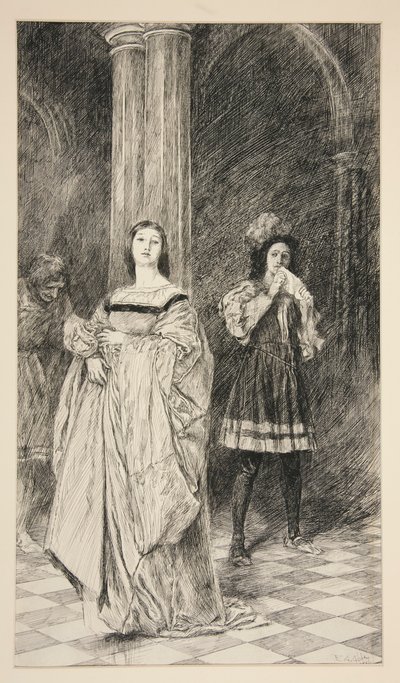 Sylvia et Valentine, Acte II, Scène i, Les Deux Gentilshommes de Vérone - Edwin Austin Abbey