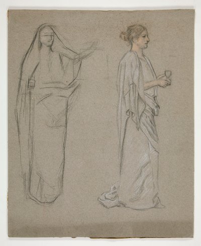 Deux femmes : étude pour - Edwin Austin Abbey