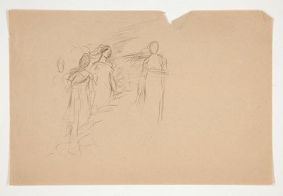 Illustration non identifiée - Étude de trois figures féminines - Edwin Austin Abbey