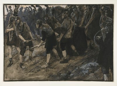 Ventidius entre en triomphe, le corps mort de Pacorus porté devant lui, Acte III, scène i, Antoine et Cléopâtre - Edwin Austin Abbey