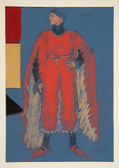 Willoughby, croquis de costume pour Henry Irving - Edwin Austin Abbey