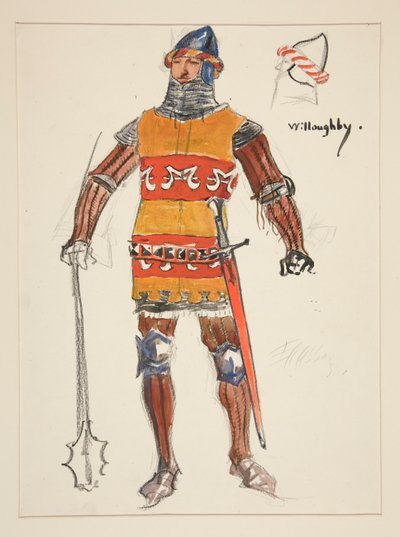 Willoughby, croquis de costume pour Henry Irving - Edwin Austin Abbey