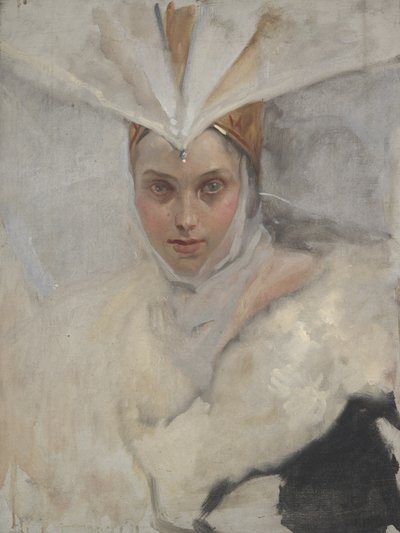 Femme avec coiffe d
