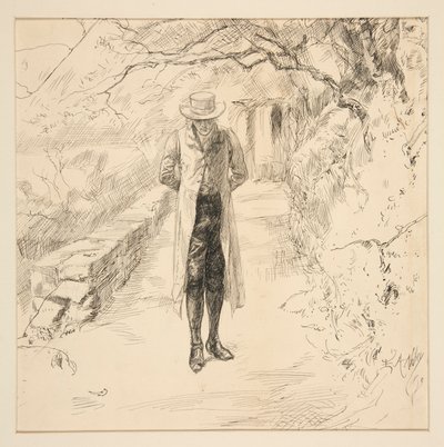 Wordsworth marche dans les bois : La série des Lacs anglais et des hommes, de Harper - Edwin Austin Abbey