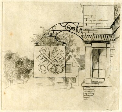 Enseigne des Clés Croisées, St Neots, Cambridgeshire, 1881 - Edwin Edwards