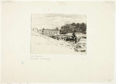 Whistler dessinant à Moulsey Lock - Edwin Edwards