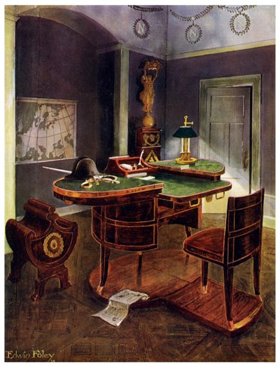Bureau de campagne de Napoléon Ier, Château de la Malmaison, France, 1911-1912 - Edwin Foley