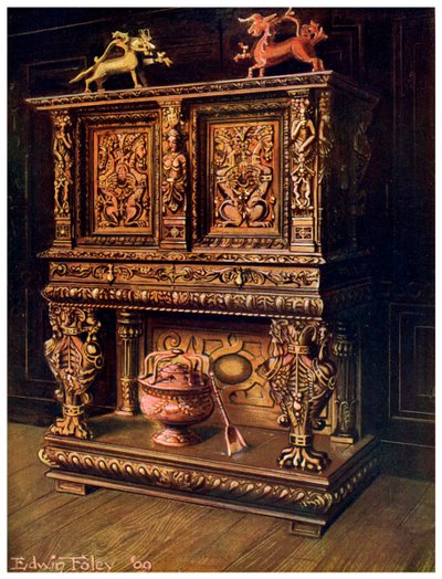 Crédence bourguignonne sculptée, 1910 - Edwin Foley