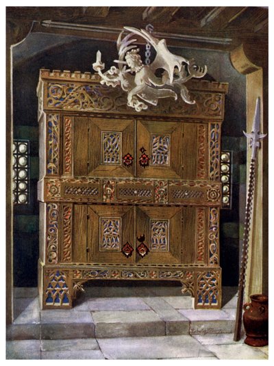 Armoire gothique tardive, 1910 - Edwin Foley