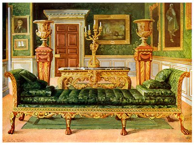 Suite géorgienne en acajou et dorée, Longford Castle, Wiltshire - Edwin Foley
