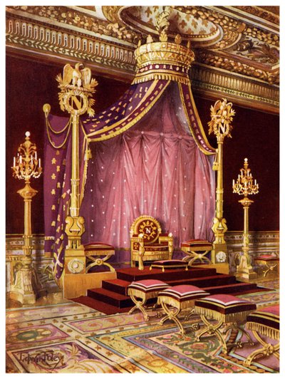 Salle du trône au Palais de Fontainebleau, France, 1911-1912 - Edwin Foley