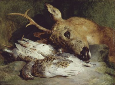 Tête de chevreuil et deux lagopèdes - Edwin Henry Landseer