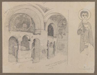 Monastère chrétien primitif (copte) à Esna, 1er mars 1887 - Edwin Howland Blashfield