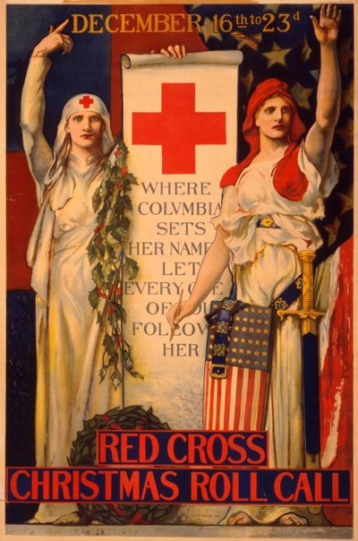 Campagne de collecte de fonds de Noël de la Croix-Rouge, pub. 1918 - Edwin Howland Blashfield