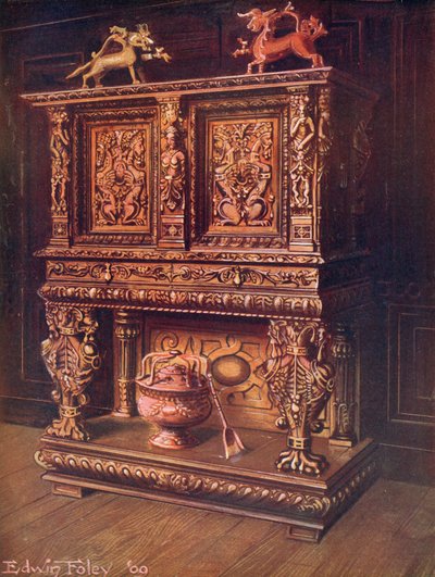 Crédence bourguignonne sculptée - Edwin John Foley