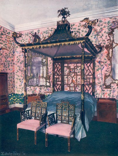 La Chambre Chippendale Chinoise à Badminton House - Edwin John Foley