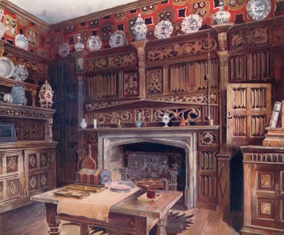 Le cabinet lambrissé à Groombridge Place - Edwin John Foley