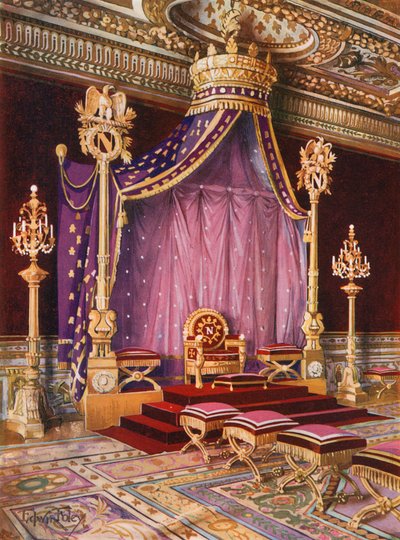 La Salle du Trône au Palais de Fontainebleau - Edwin John Foley