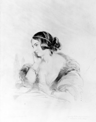 Caroline Norton, gravée par Frederick Christian Lewis, 1838 - Edwin Landseer