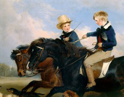 Le Hon. E. S. Russell et son frère (détail) - Edwin Landseer