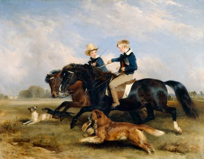 Le Hon. E. S. Russell et son frère - Edwin Landseer