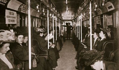Train de métro de la rivière Hudson, New York, USA, vers 1901 - Edwin Levick