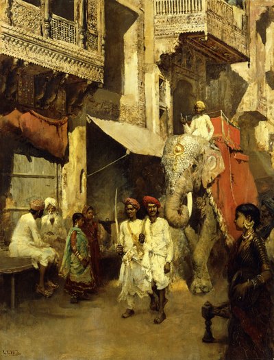Promenade dans une rue indienne - Edwin Lord Weeks