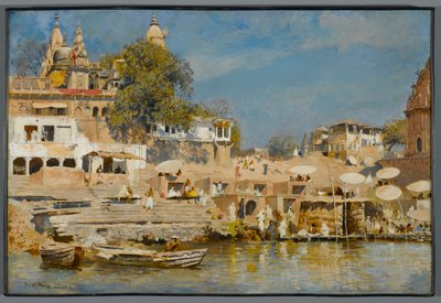 Temples et ghats de baignade à Bénarès, 1883-85 - Edwin Lord Weeks