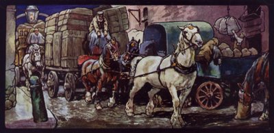Chevaux Clydesdale au travail - Edwin Noble