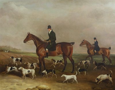 Michael Beverley avec son fouet et ses harriers, 1831 - Edwin W. Cooper