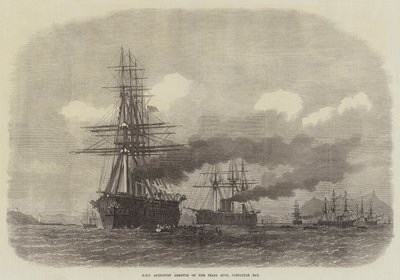 HMS Agincourt échoué sur le rocher Pearl, baie de Gibraltar - Edwin Weedon