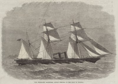 Le Navire à Vapeur de Sa Majesté Racehorse, récemment Échoué dans le Golfe de Pecheli - Edwin Weedon