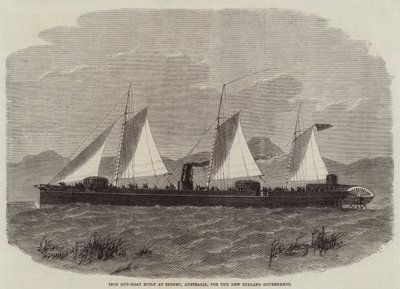 Canonnière en fer construite à Sydney, Australie, pour le gouvernement néo-zélandais - Edwin Weedon
