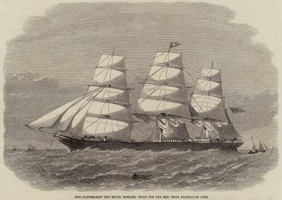 Le clipper-ship le Royal Edward, construit pour la Red Cross Australian Line - Edwin Weedon