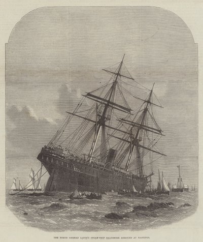 Le bateau à vapeur Baltimore de la North German Lloyd échoué à Hastings - Edwin Weedon