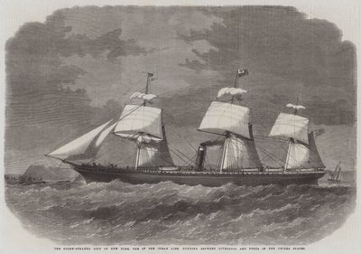 Le vapeur à vis City of New York, de la ligne Inman entre Liverpool et les ports des États-Unis - Edwin Weedon