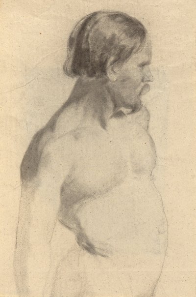 Nu masculin (recto); Bottes, croquis pour La Signature du Compact du Mayflower (verso) - Edwin White