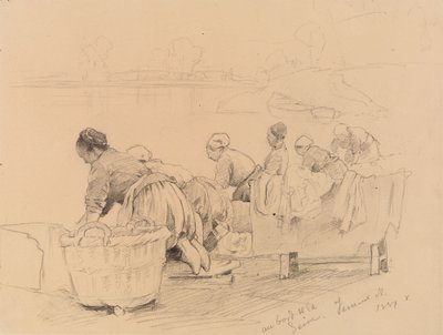 Lavandières au bord de la Seine - Eero Järnefelt