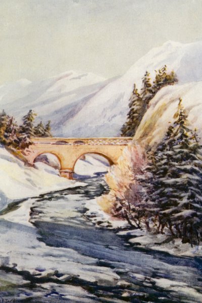 Le Rhin : Le pont du Rhin à Thusis - Effie Jardine