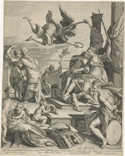 Allégorie avec Justice, Paix et Charité - Egbert Jansz.