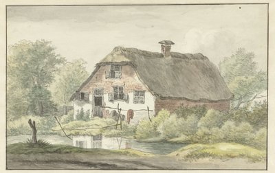 Ferme au toit de chaume - Egbert van Drielst