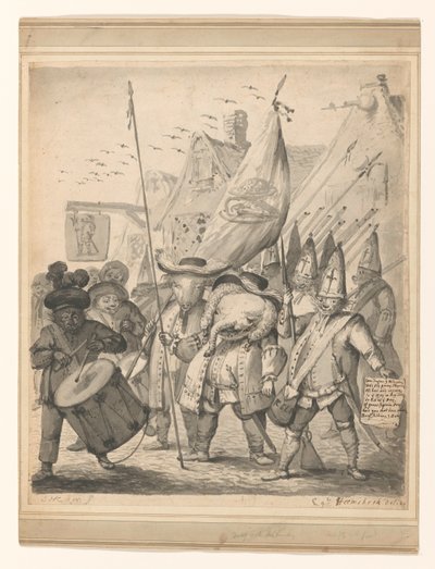 Satire animale - Egbert van Heemskerck (II) (signed by artist)