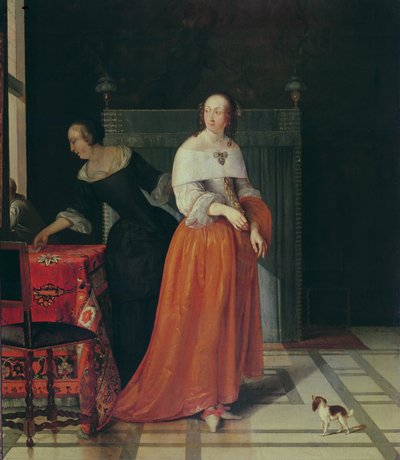 Intérieur avec une dame et sa servante - Eglon van der Neer